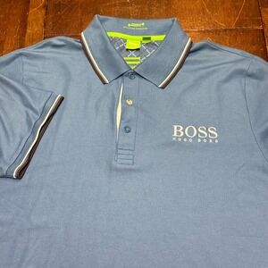 Hugo Boss Paddy Pro Polo Mens XXL Blue Modern Fit Moisture Manager 50209677